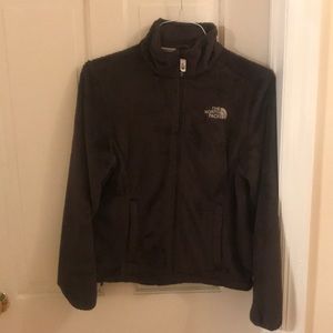 Brown Furry XS The North Face full zip jacket
